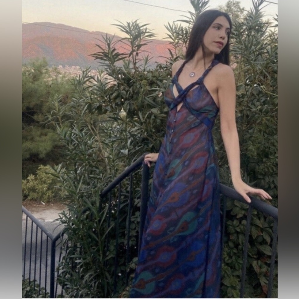 Zara Sheer Maxi Dress size M/L - Picture 3 of 15